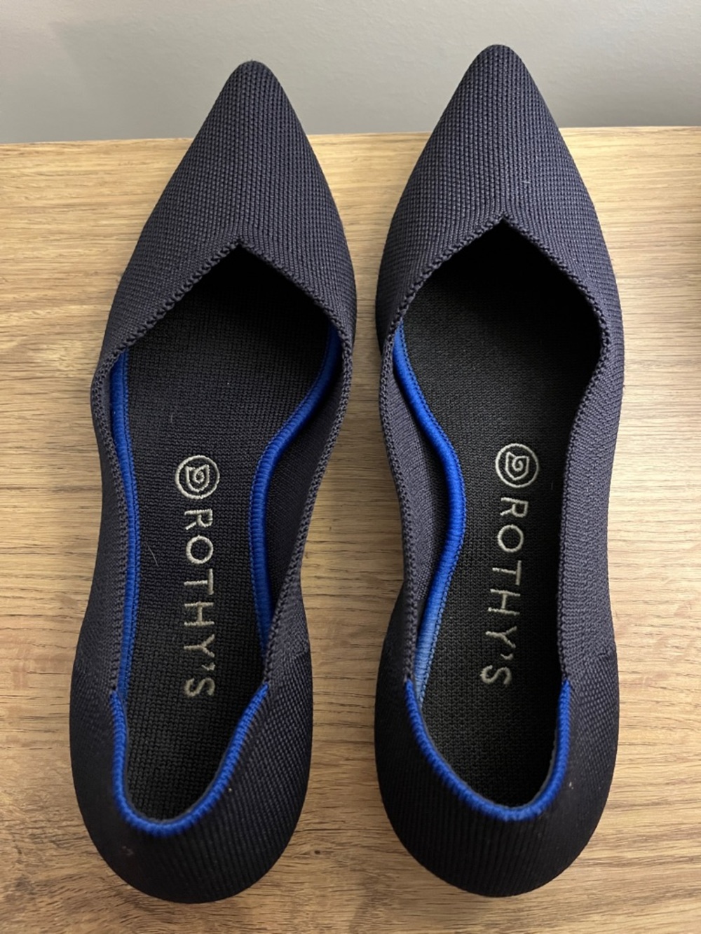 Rothy's Women's Pointed Knit Flats - Navy Blue - Picture 2 of 4